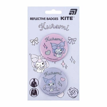Набор светоотражающих значков Kite Kuromi "Котёнок Куроми" 2 шт (HK25-107-2)