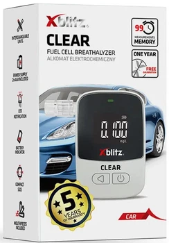 Алкотестер KGK Xblitz Clear с электрохимическим сенсором и LCD-дисплеем Белый (5902479677422)