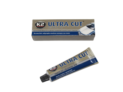 Паста полироль кузова и фар К2 Ultra Cut 100 гр, для глубоких царапин кузова, для ручной полировки (57085)