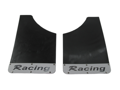 Брызговики SPARCO 360 х 220мм универсальные, нержавеющая накладка "RACING", к-кт 2шт, мягкий капрон (28662)
