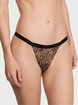 Трусики стринги женские хлопковые Victoria's Secret 12823692 S Бежеві (1161873541)