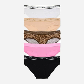 Набор трусиков слипов женских хлопковых Victoria's Secret 470838130 S 5 шт Яркий микс (1161867858)