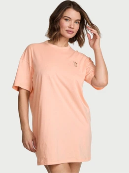 Нічна сорочка жіноча бавовняна Victoria's Secret 487616364 M/L Рожева (1161916408)