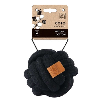 M-Pets Coto Black Ball - М’яч плетений для середніх та великих порід собак 15 см (6953182744634)