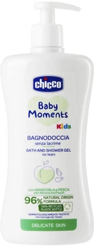 Żel pod prysznic dla dzieci Chicco Baby Moments Kids nawilżający 500 ml (8058664129386)