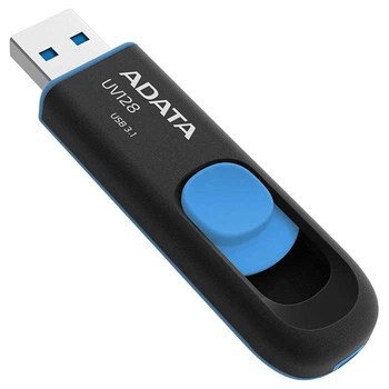 Флеш-накопитель Adata USB A-DATA USB 3.2 UV 128 64Gb Black/Blue (AUV128-64G-RBE)