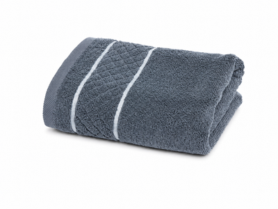 Рушник махровий TWL Soft 450 г/м2, 30*50 см, т.сірий