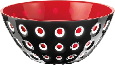 Салатник Guzzini Le Murrine Чорно-червоний з пластику круглий 20 см на 1350 мл (163-135-279420146)