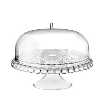 Тортовница Guzzini Tiffany Прозрачная пластиковая круглая с крышкой 36 см (163-135-19940000)