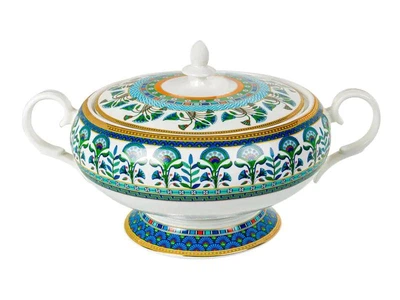 Супница с крышкой Lefard Velazza Белая с рисунком фарфоровая 2.1л 23 см (163-135-922-110)