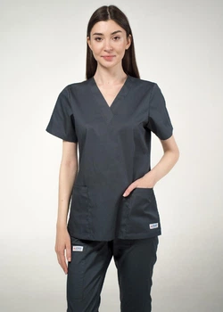Стрейчевая медицинская рубашка STUGA MEDICAL серая (7600501) M