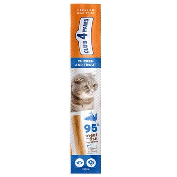 Club 4 Paws Premium Meat Stick Chicken & Trout - Мясная палочка Курица и форель для котов 5 г (4820215362436)