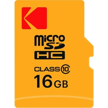 Карта памяти microSDHC, 16Gb, Kodak, Class10 uhs-i u1, sd адаптер, Bulk (ekmsdm16ghc10cj60k)