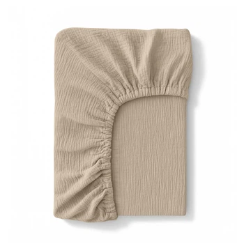 Простынь на резинке Cosas BEIGE Муслин 200х200х30 (4822052496152)