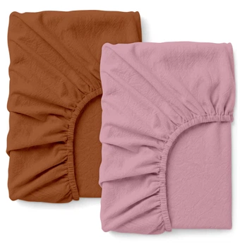 Простирадло на резинці Cosas SUNSET BLUSH Варена бавовна 200х200х20 2 шт (2200000045478)