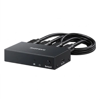 HDMI-коммутатор SAMZHE 3 в 1, поддержка 4K, для подключения ПК и ТВ-приставки к телевизору, монитору или проектору, QH33