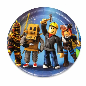 Одноразові тарілки Roblox, святкові тарілки Роблокс, дитячий посуд на день народження, набір 10 шт.