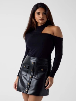 Лонгслив длинный женский Guess 285873607 XS Черный (1161606107)