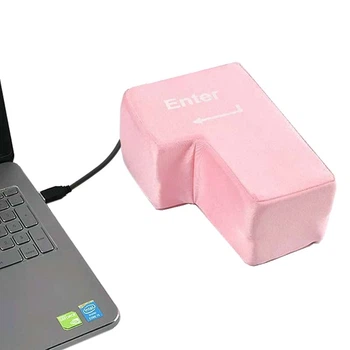 Большая Антистресс USB кнопка-подушка Enter Pink (AS-186892)