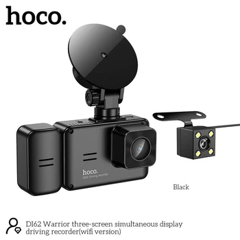 Відеореєстратор HOCO DI62 Warrior three-screen simultaneous display driving recorder (wifi version) |720p front/480p rear/480p