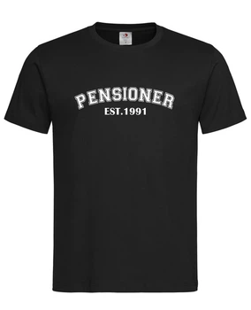 Футболка «PENSIONER EST.1991» чёрная L