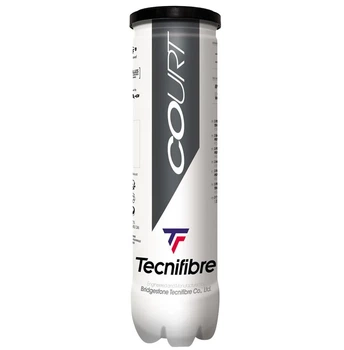 М'ячі для тенісу Tecnifibre гума фетр 4 balls жовті