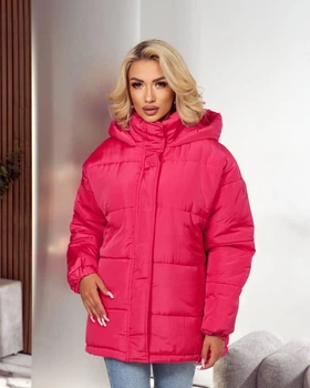 Куртка женская повседневная малиновая 42-48 с1497.007.2