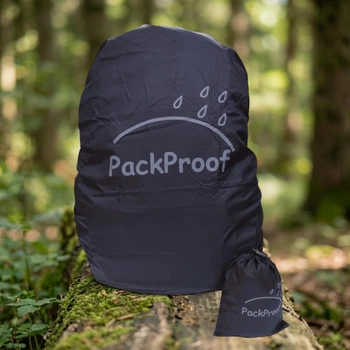 Чохол для рюкзака 60л PackProof зі стяжною стропою чорний