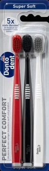 Набір зубних щіток Dontodent Perfect Comfort Super Soft ультрам'які 3 шт. BRG (4066447849707)