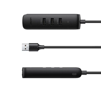 Мережевий адаптер Ugreen 20984 / USB / Ethernet 10/100 Мбіт/с / Black