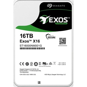 Жесткий диск Seagate Exos X16 16Tb 7200 об/мин SATA 12 Gbit/s (ST16000NM001G) (Уценка)