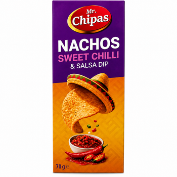 Чипсы кукурузные Mr.Chipas Sweet Chilli начос с сальсой 70 г