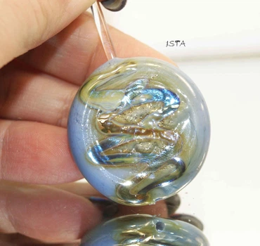 Стеклянная бусина №8398 35*8мм отв 2мм ISTA Lampwork