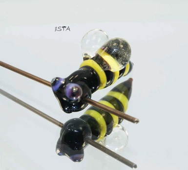 Стеклянная бусина 39*17мм отв: 2мм № 7550 ISTA Lampwork