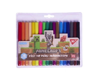 Фломастеры 18 цветов «Minecraft» 650569