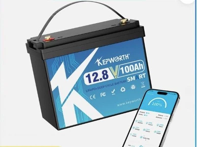 Акумулятор Kepworth Літій-залізо-фосфатний LiFePO4 12,8 В 100 Аг з BMS та блютузом