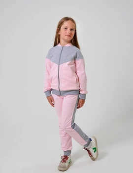 Спортивний костюм (куртка+брюки) для дівчинки SMIL 117560-1 Рожевий р.122