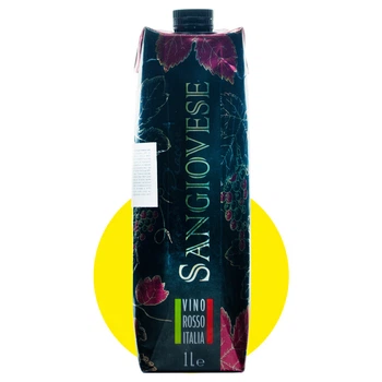 Вино Пьячере Санджовезе/Piacere Sangiovese красное сухое, 1 л, 11%
