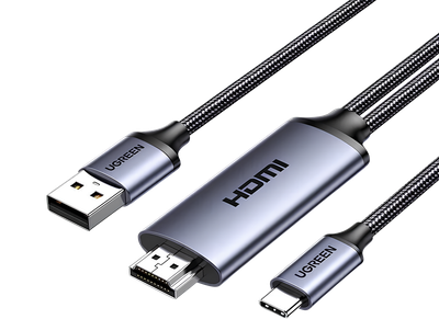 Адаптер UGREEN HDMI-Type-C 35984 з блоком живлення, 4K, 2 м