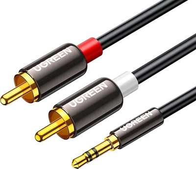 Кабель Ugreen 10590 3.5 мм - 2RCA 3 м Gold