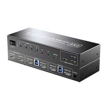 KVM-перемикач Shengwei DKVY202G 2-портовий HDMI 4K 60 Гц