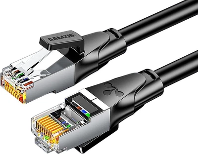Патч-корд SAMZHE GWD6200 Cat 6 экранированный 20 м Черный