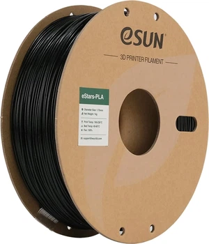 Filament eSUN eStars-PLA Filament do drukarek 3D 1 kg 1.75 mm czarny (ESTARS-PLA175GB1)