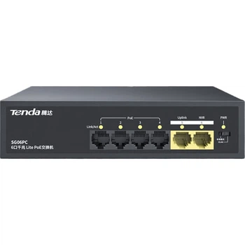 Коммутатор Tenda SG06PC 6 портов, 4 PoE, для видеонаблюдения