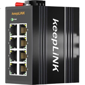 Коммутатор промышленный KeepLINK KP-9000 8-портовый, 100Мбит/с, для DIN-рейки