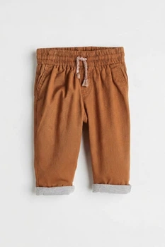 Штани на підкладці для хлопчика H&M 1074583-1 080 см (12-18 months) коричневий