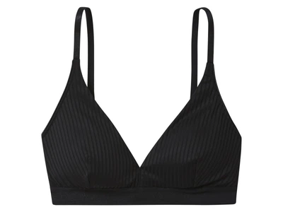 Бюстгальтер без косточек в рубчик для женщины Esmara LYCRA® 487672 M Черный