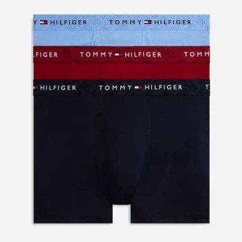 Набор трусов боксеров мужских хлопковых Tommy Hilfiger 09TQ036(Sea Spray) L 3 шт Голубой/Бордовый/Темный синий (198296935387)