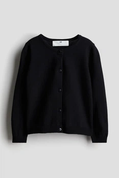 Кардиган тонкой вязки для девочки H&M 0924139-013 092 см (18-24 months) Черный