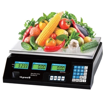 Торговые весы VILGRAND VES-4V-40 с весом до 40 кг и аккумулятором
